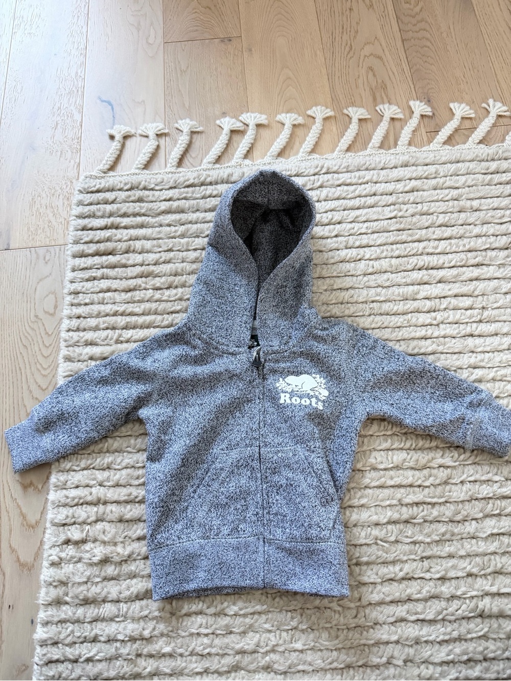 Roots Baby Soft Gray Zip-Up Hoodie